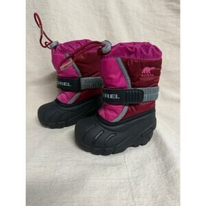 Sorel Toddler Snow Boots Size 6 Pink Winter Waterproof NV1810-660 Insulated